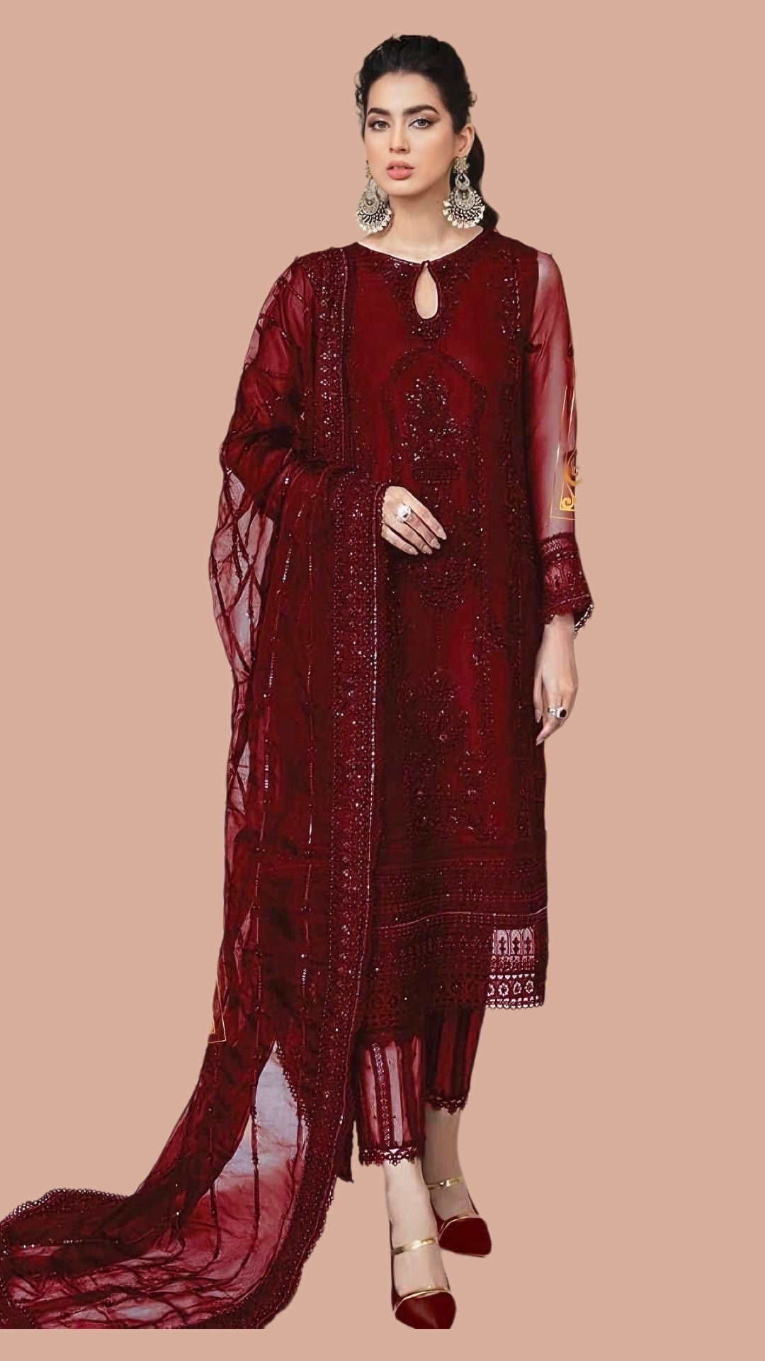 MUSHQ Wedding Edition — Premium Hand-Embellished Net Ensemble