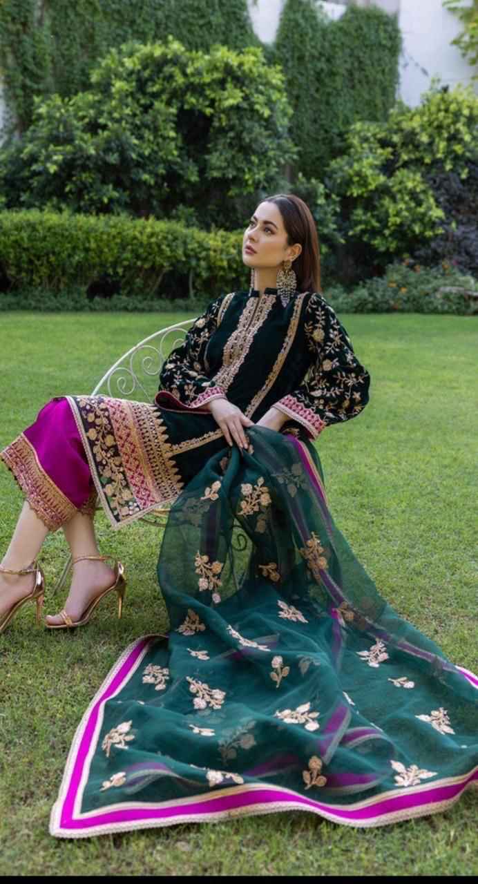 Zainab Chottani Velvet Unstitched 3pc