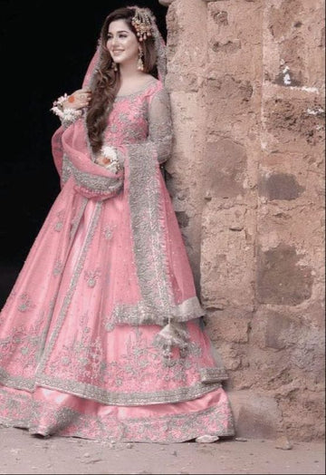 Kashee Heavy Embroidered Bridal Maxi with Satin Silk Trouser