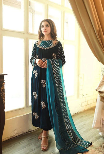 AFROZEH Velvet Embroidered Winter Collection 2024