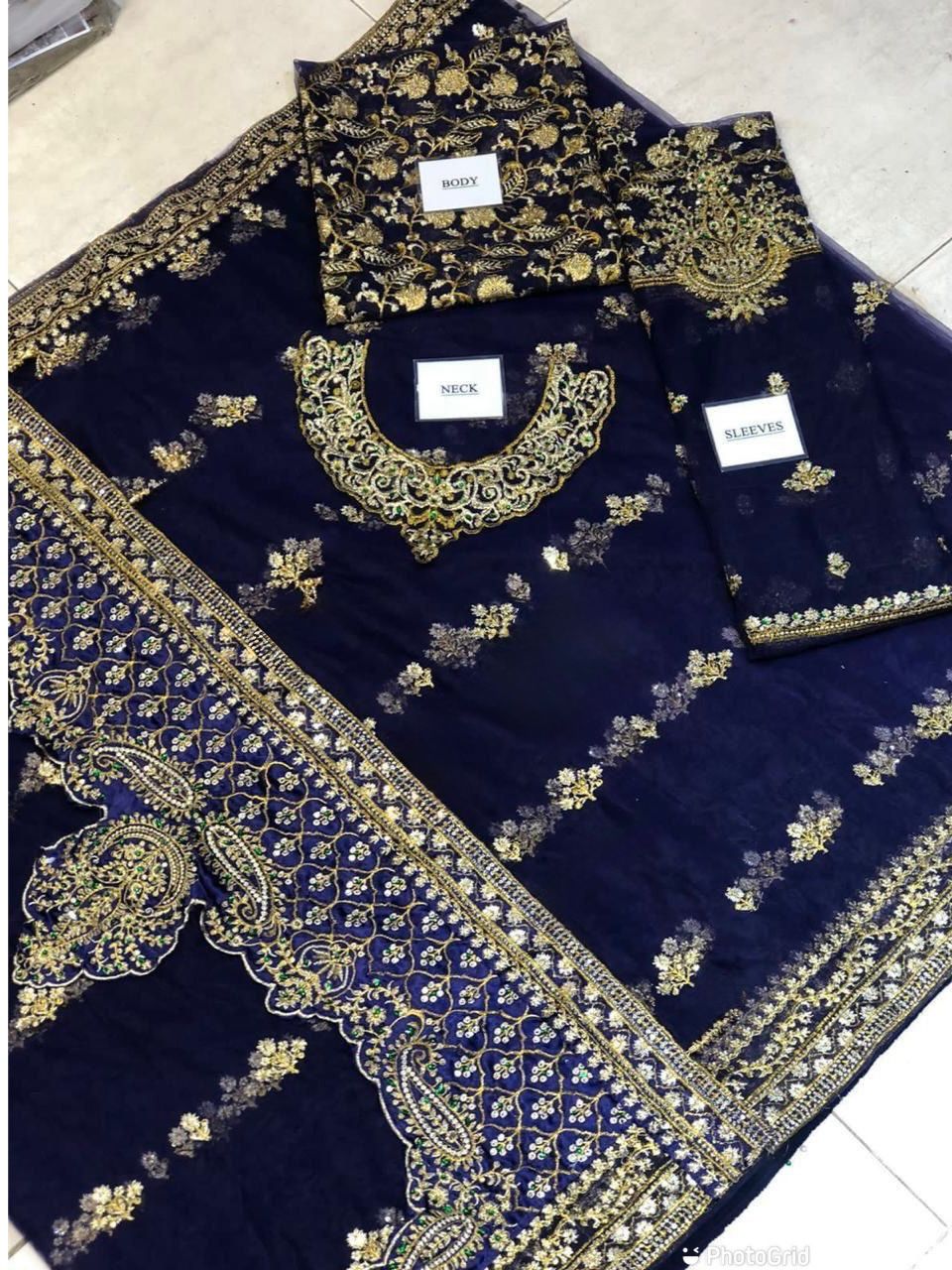 MARIA B – Saree Wedding Collection (BLUE)