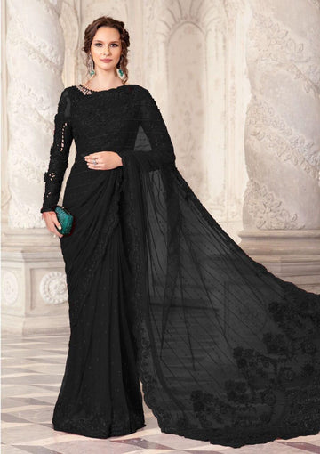 MARIA B – Saree Exclusive Collection (BLACK)