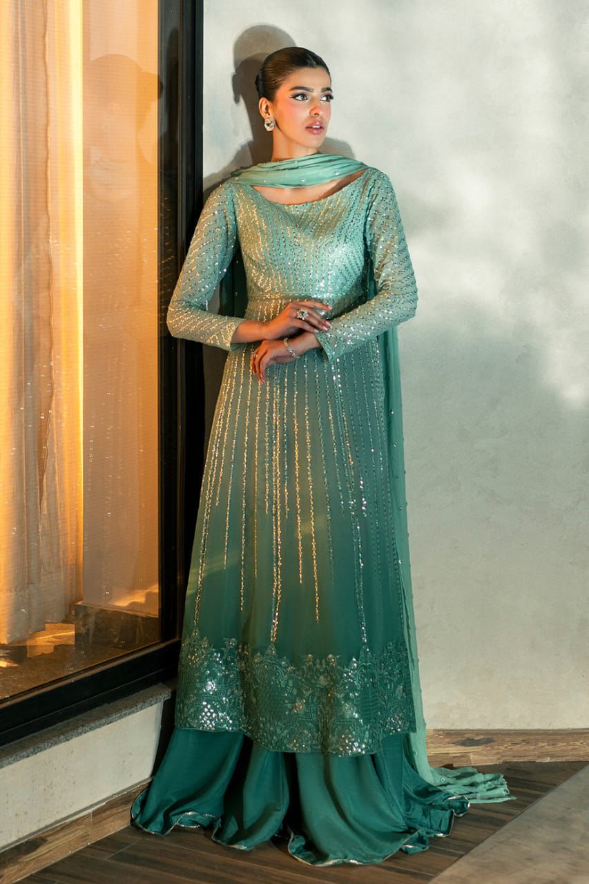 Fahad Hussayn Chiffon Suit