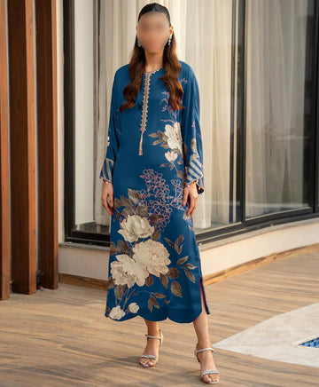 Lulusar Digital Printed 3-Piece Silk Suit ( Design 16)