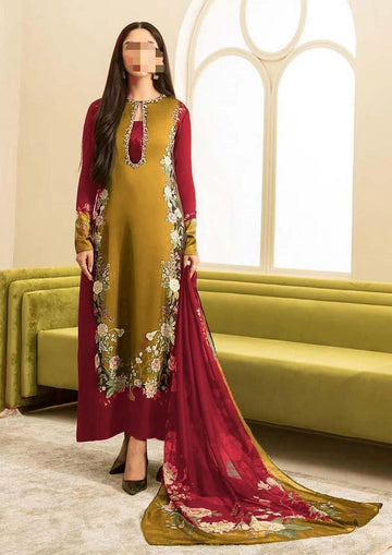 Lulusar Digital Printed 3-Piece Silk Suit ( Design 24)
