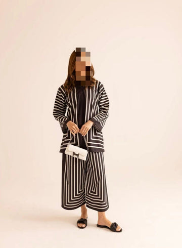 Lulusar Digital Printed 3-Piece Silk Suit ( Design 45)