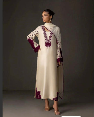 Lulusar Digital Printed 3-Piece Silk Suit ( Design 46)