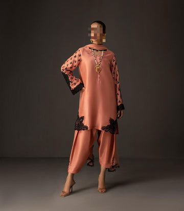 Lulusar Digital Printed 3-Piece Silk Suit ( Design 47)