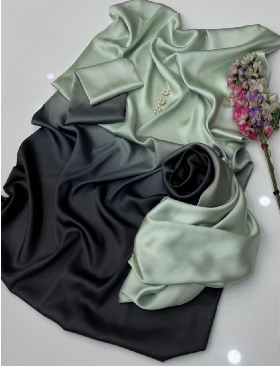 Lulusar Digital Printed 3-Piece Silk Suit ( Design 56)