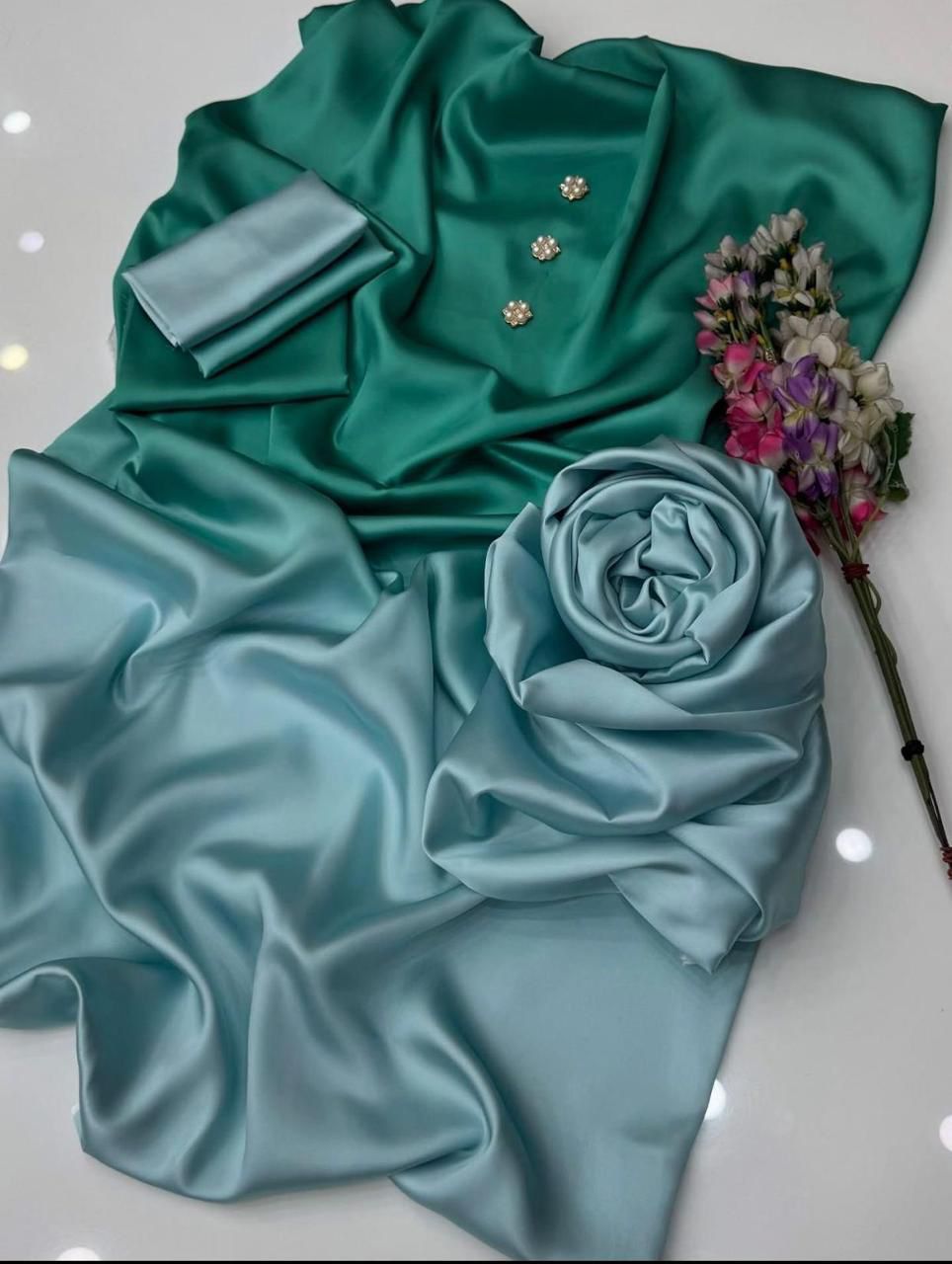 Lulusar Digital Printed 3-Piece Silk Suit ( Design 57)