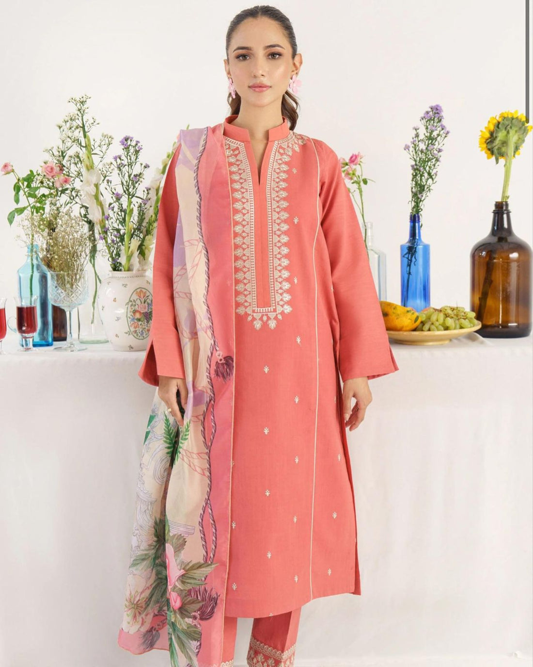 URGE Dhanak 3PC Embroidered Suit ( Article 2)