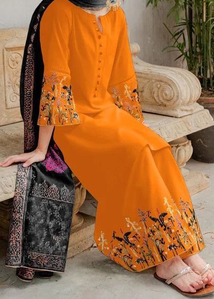 URGE Dhanak 3PC Embroidered Suit ( Article 12)