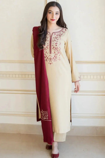 URGE Dhanak 3PC Embroidered Suit ( Article 13)