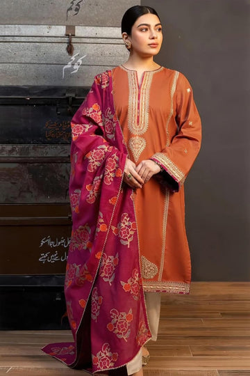 URGE Dhanak 3PC Embroidered Suit ( Article 23)