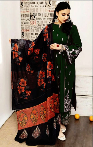 URGE Dhanak 3PC Embroidered Suit ( Article 24)