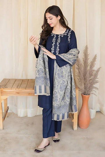 URGE Dhanak 3PC Embroidered Suit ( Article 28)